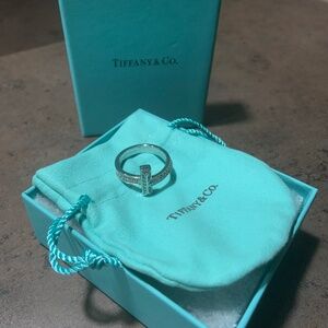 Tiffany & Co. Ring! 18k Gold .5 Carat of white diamonds, color: D. Retail $9,900